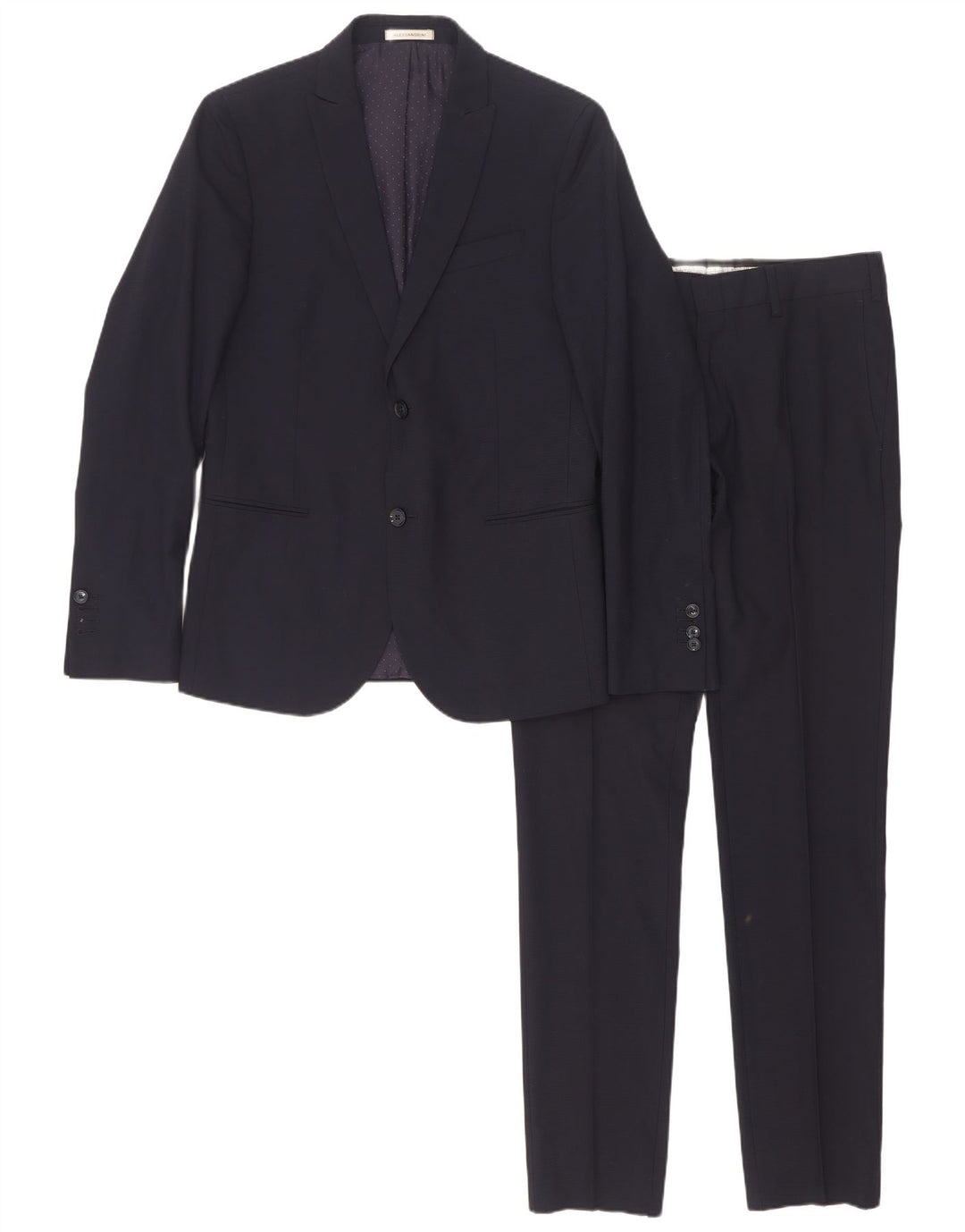 Daniele Alessandrini Mens 2 Piece Suit IT 46 Small W31 L33 Navy Blue