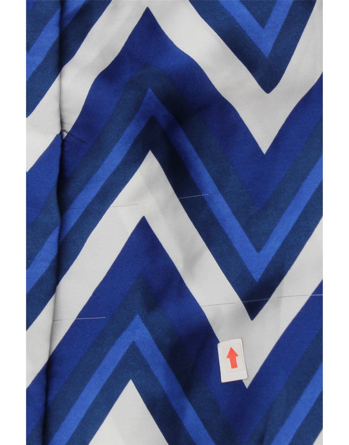 Ralph Lauren Womens Shirt Blouse UK 18 XL Blue Chevron Polyester
