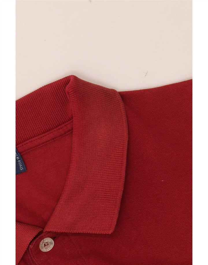 SERGIO TACCHINI Mens Polo Shirt IT 58 2XL Burgundy