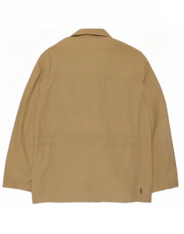 Geox Womens Respira Utility Jacket UK 42 XL Beige Cotton