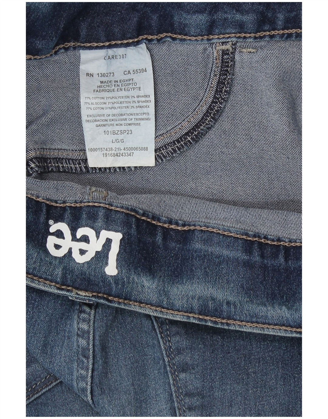 Lee Womens Legging Jeans US 10 Large W34 L28 Blue Cotton