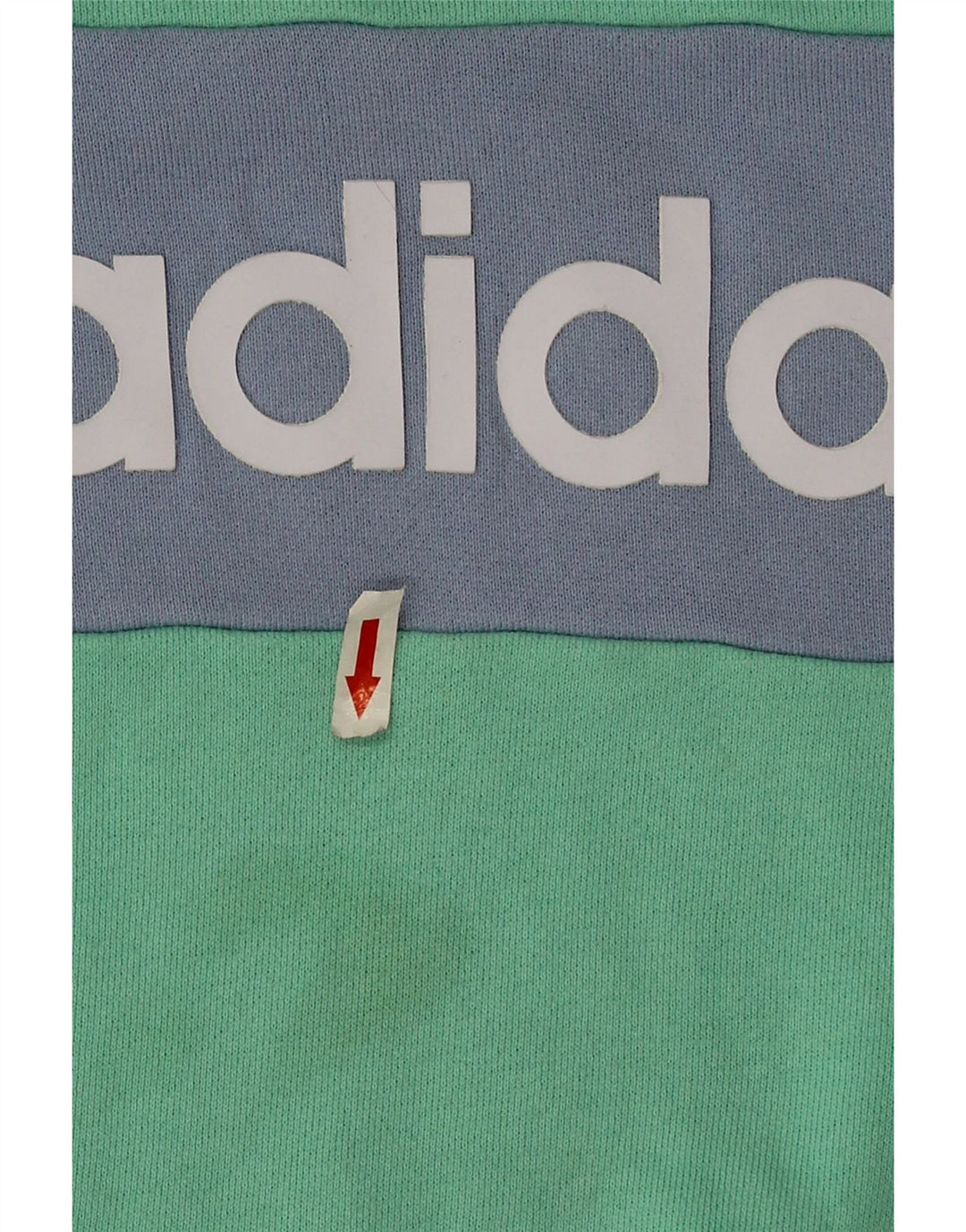 Adidas Womens Oversized Sweatshirt Jumper UK 12/14 Medium Green Colourblock