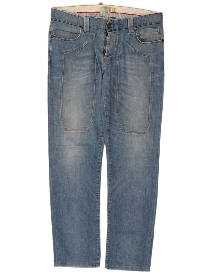 JECKERSON Mens Straight Jeans W34 L30 Blue Cotton