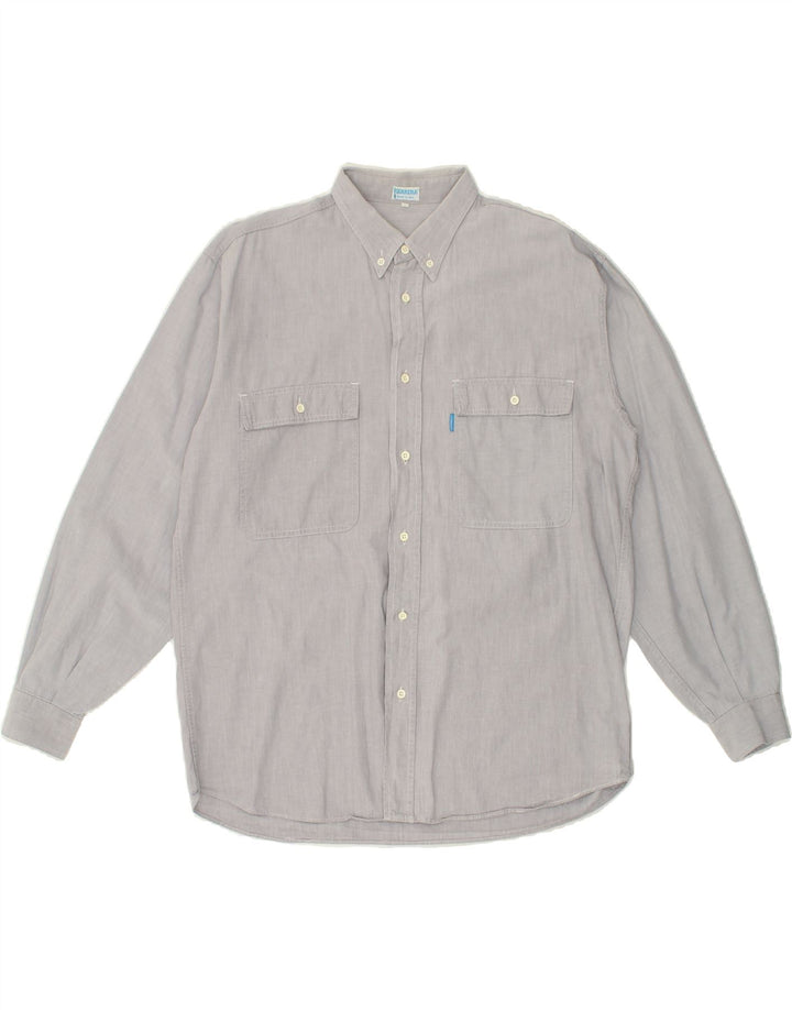CARRERA Mens Shirt Large Grey Cotton Vintage Carrera and Second-Hand Carrera from Messina Hembry 
