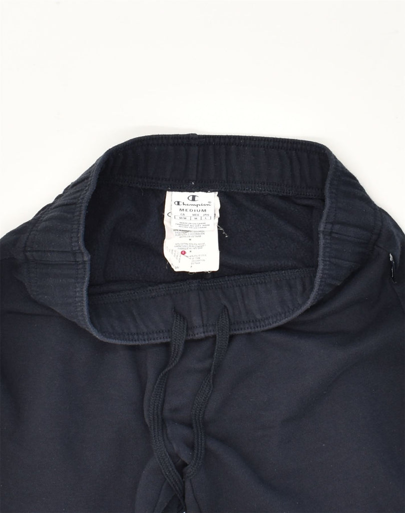 CHAMPION Womens Tracksuit Trousers Medium Navy Blue Cotton | Vintage Champion | Thrift | Second-Hand Champion | Used Clothing | Messina Hembry 