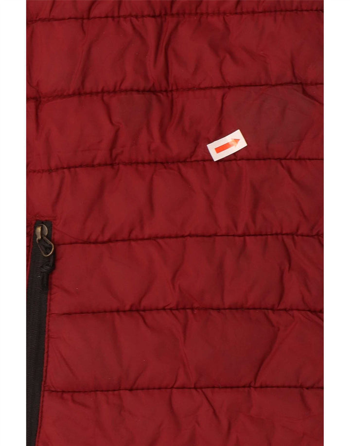 The North Face Mens Padded Gilet UK 38 Medium Maroon Polyester