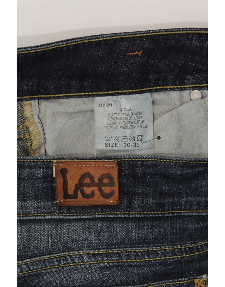 Lee Womens Leola Bermuda Denim Shorts W30 Medium Blue Cotton