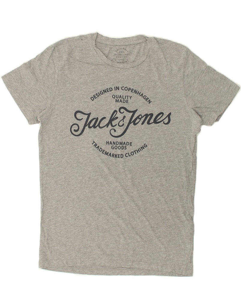 JACK & JONES Mens Graphic T-Shirt Top Medium Grey Cotton | Vintage Jack & Jones | Thrift | Second-Hand Jack & Jones | Used Clothing | Messina Hembry 