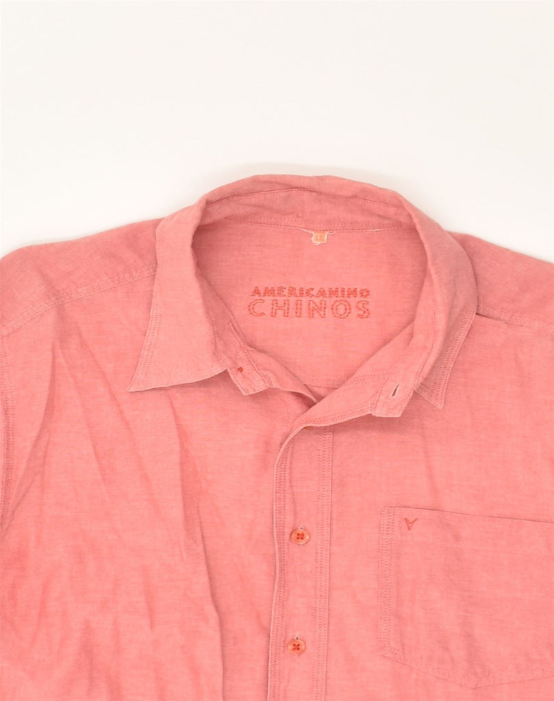 AMERICANINO Mens Shirt Small Pink Cotton | Vintage Americanino | Thrift | Second-Hand Americanino | Used Clothing | Messina Hembry 