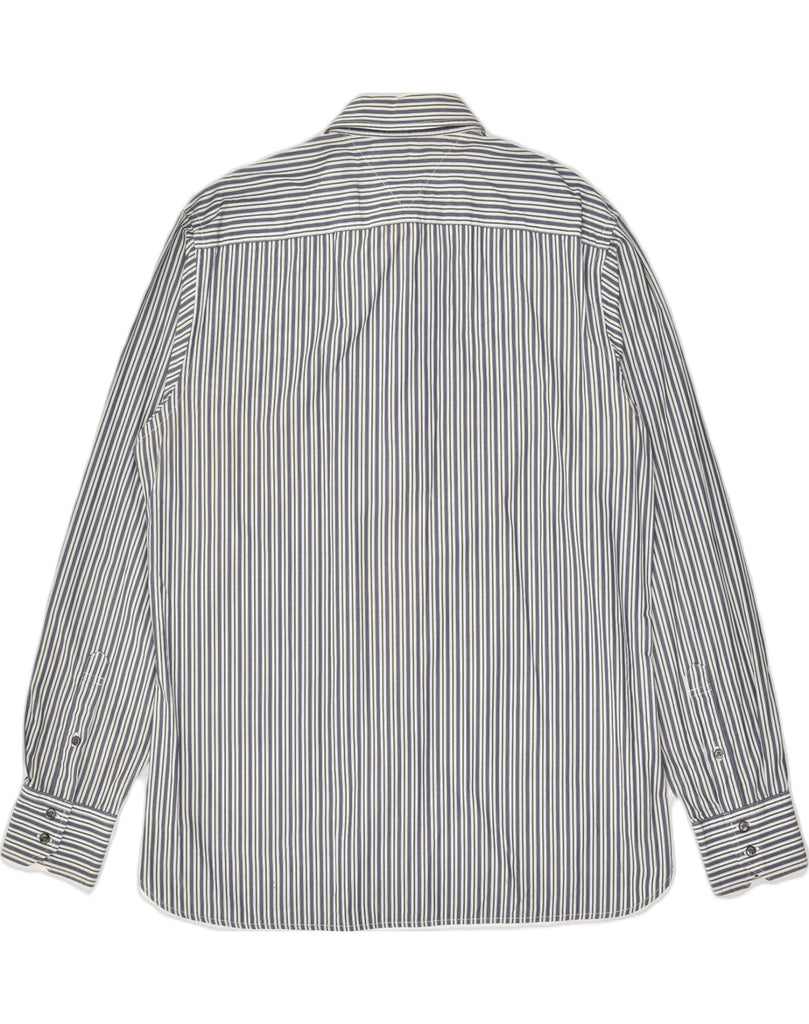 TOMMY HILFIGER Mens Shirt Large Grey Striped Cotton | Vintage Tommy Hilfiger | Thrift | Second-Hand Tommy Hilfiger | Used Clothing | Messina Hembry 