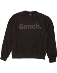 BENCH Mens Graphic Sweatshirt Jumper Large Brown