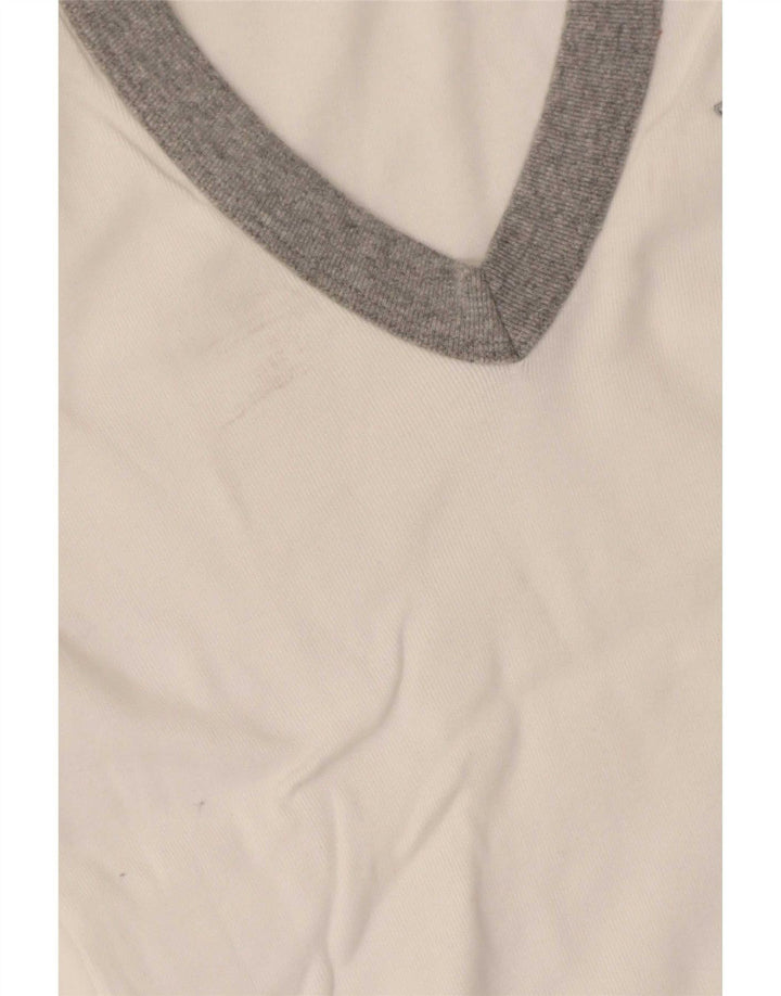 Kappa Womens T-Shirt Top UK 8 Small White Colourblock