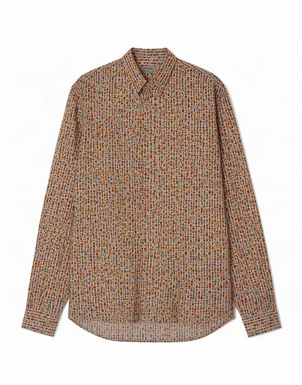 Desigual Mens Shirt XL Multicoloured Geometric Cotton