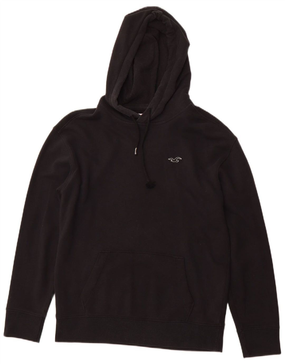 HOLLISTER Mens Hoodie Jumper Small Black Cotton