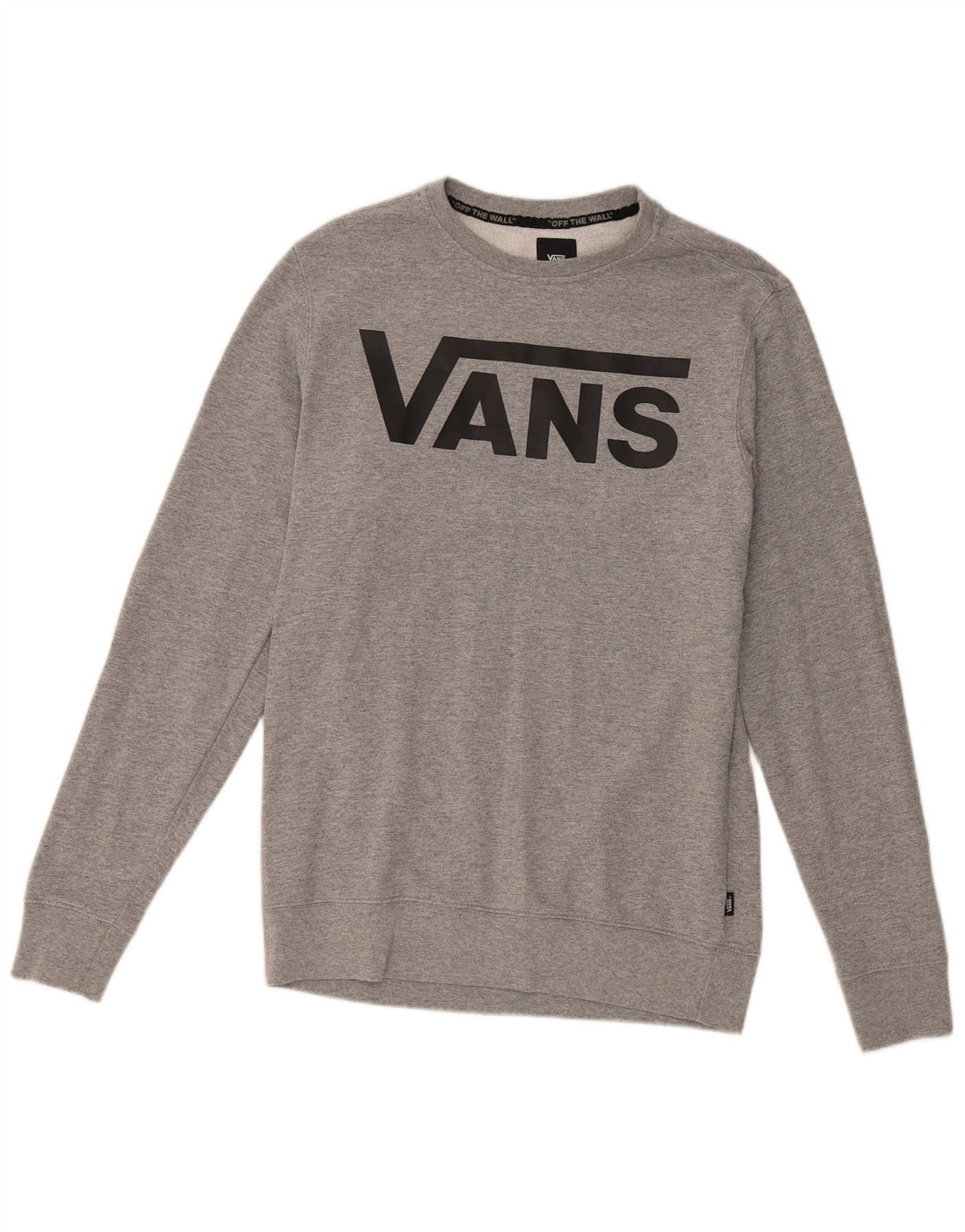 VANS Mens Graphic Sweatshirt Jumper Small Grey Cotton