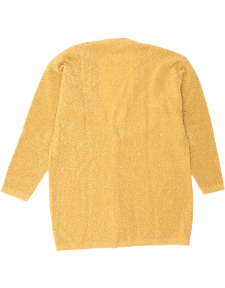 ANDREA MARE Womens Cardigan Sweater UK 16 Large Yellow Wool Vintage Andrea Mare and Second-Hand Andrea Mare from Messina Hembry 