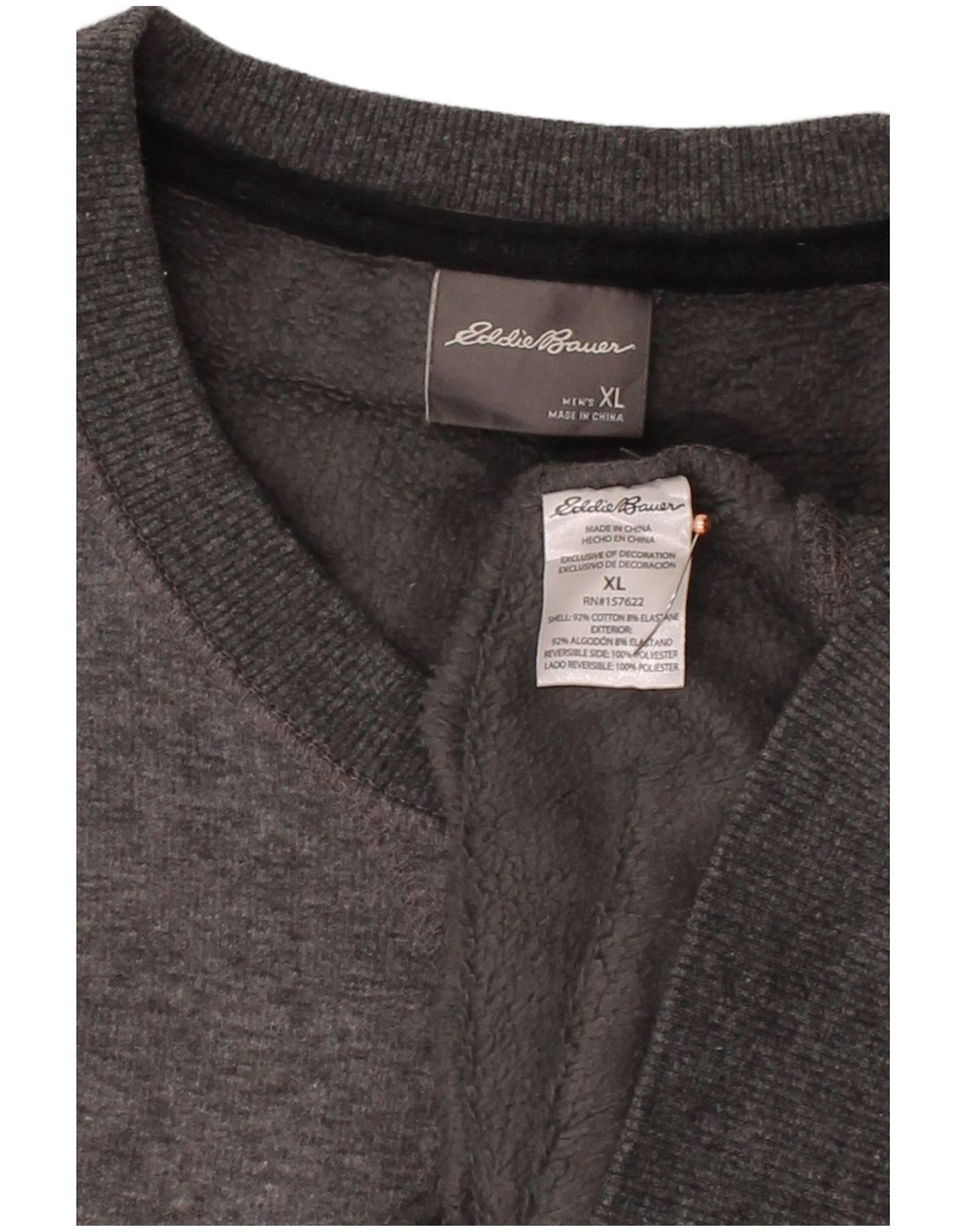 EDDIE BAUER Mens Sweatshirt Jumper XL Grey Cotton