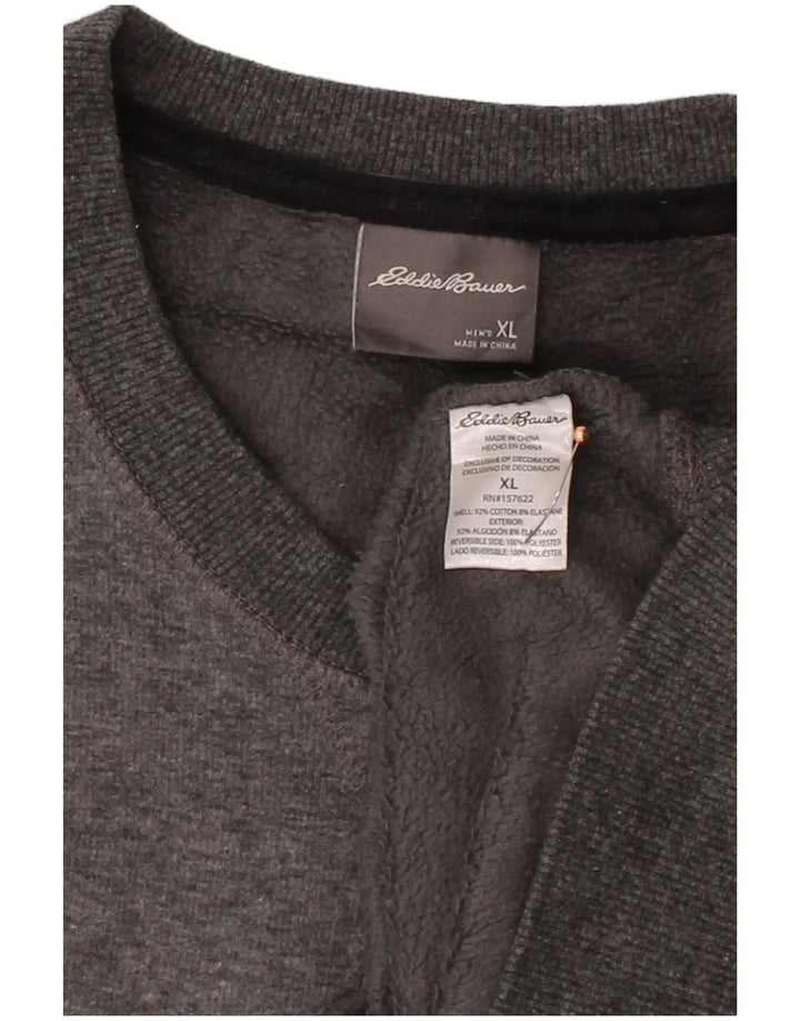 EDDIE BAUER Mens Sweatshirt Jumper XL Grey Cotton
