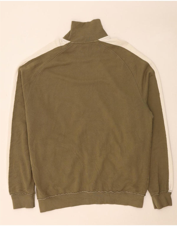 Puma Mens Graphic Tracksuit Top Jacket 2XL Khaki Colourblock Cotton