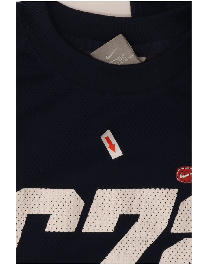 Nike Mens Cor72z Graphic Top Long Sleeve Small Navy Blue Polyester