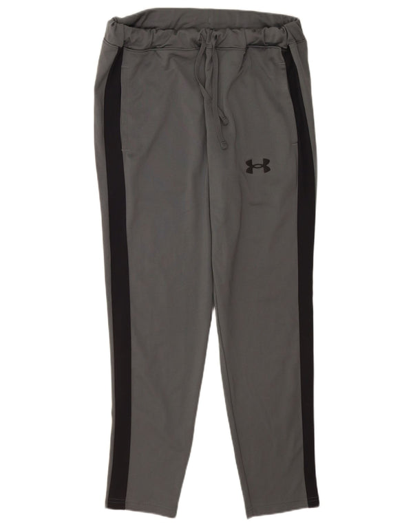 Under Armour Mens Tracksuit Trousers Large Grey Colourblock Polyester