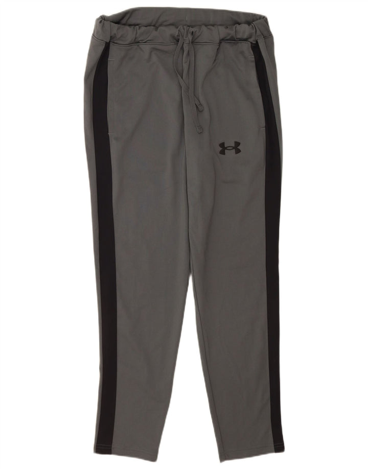 Under Armour Mens Tracksuit Trousers Large Grey Colourblock Polyester