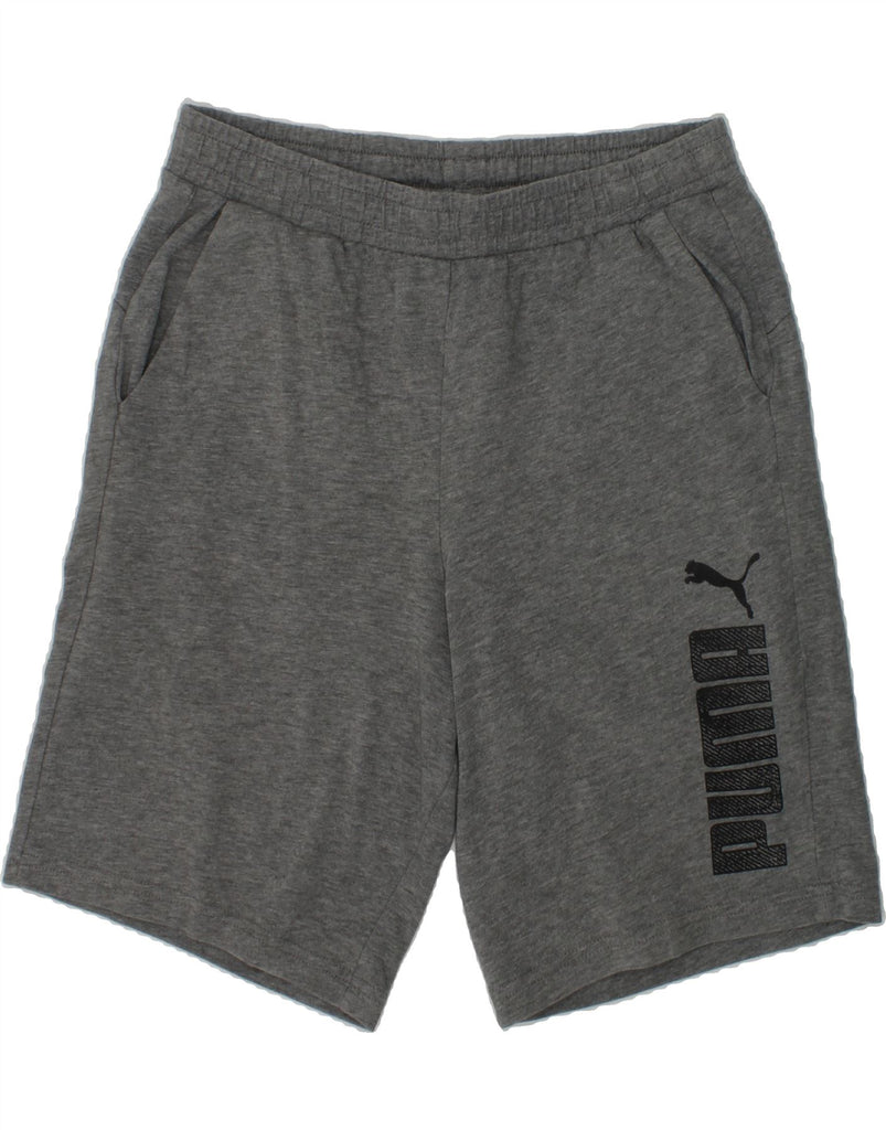 PUMA Boys Graphic Sport Shorts 13-14 Years Grey Cotton | Vintage Puma | Thrift | Second-Hand Puma | Used Clothing | Messina Hembry 