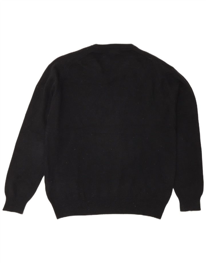 Kappa Mens V-Neck Jumper Sweater XL Black Wool
