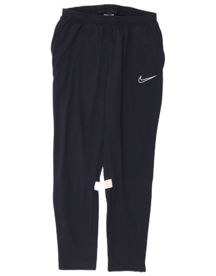 Nike Mens Dri Fit Tracksuit Trousers XL  Navy Blue Colourblock Polyester