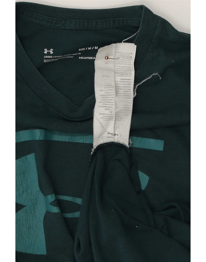 Under Armour Mens Graphic T-Shirt Top Medium Green Cotton