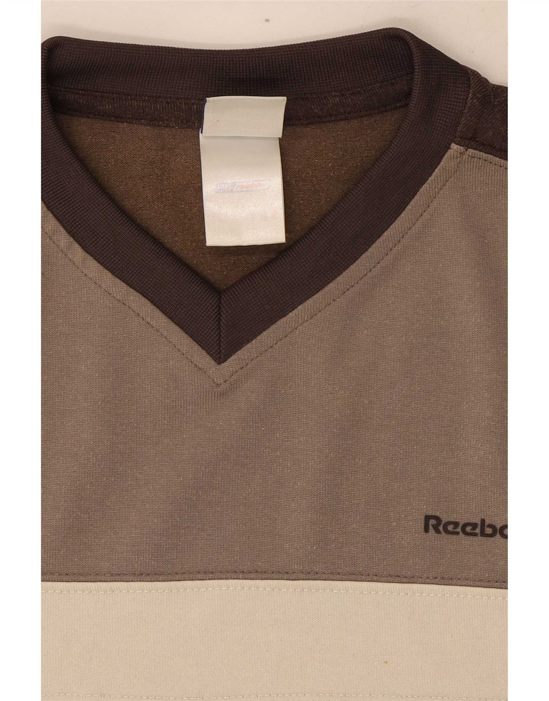 Reebok Mens T-Shirt Top Small Brown Colourblock