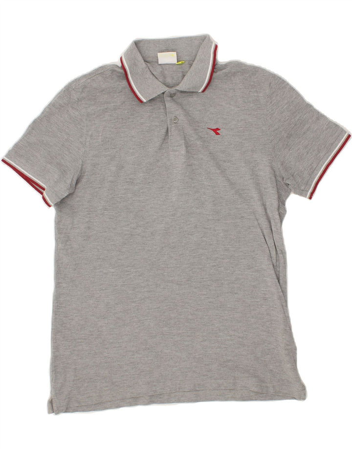 DIADORA Mens Polo Shirt XL Grey Cotton Vintage Diadora and Second-Hand Diadora from Messina Hembry 