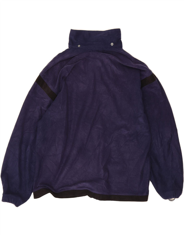 DIADORA Mens Fleece Jacket UK 38 Medium Navy Blue Colourblock Polyester Vintage Diadora and Second-Hand Diadora from Messina Hembry 