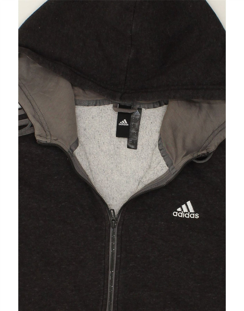 ADIDAS Mens Zip Hoodie Sweater Medium Grey Cotton | Vintage Adidas | Thrift | Second-Hand Adidas | Used Clothing | Messina Hembry 