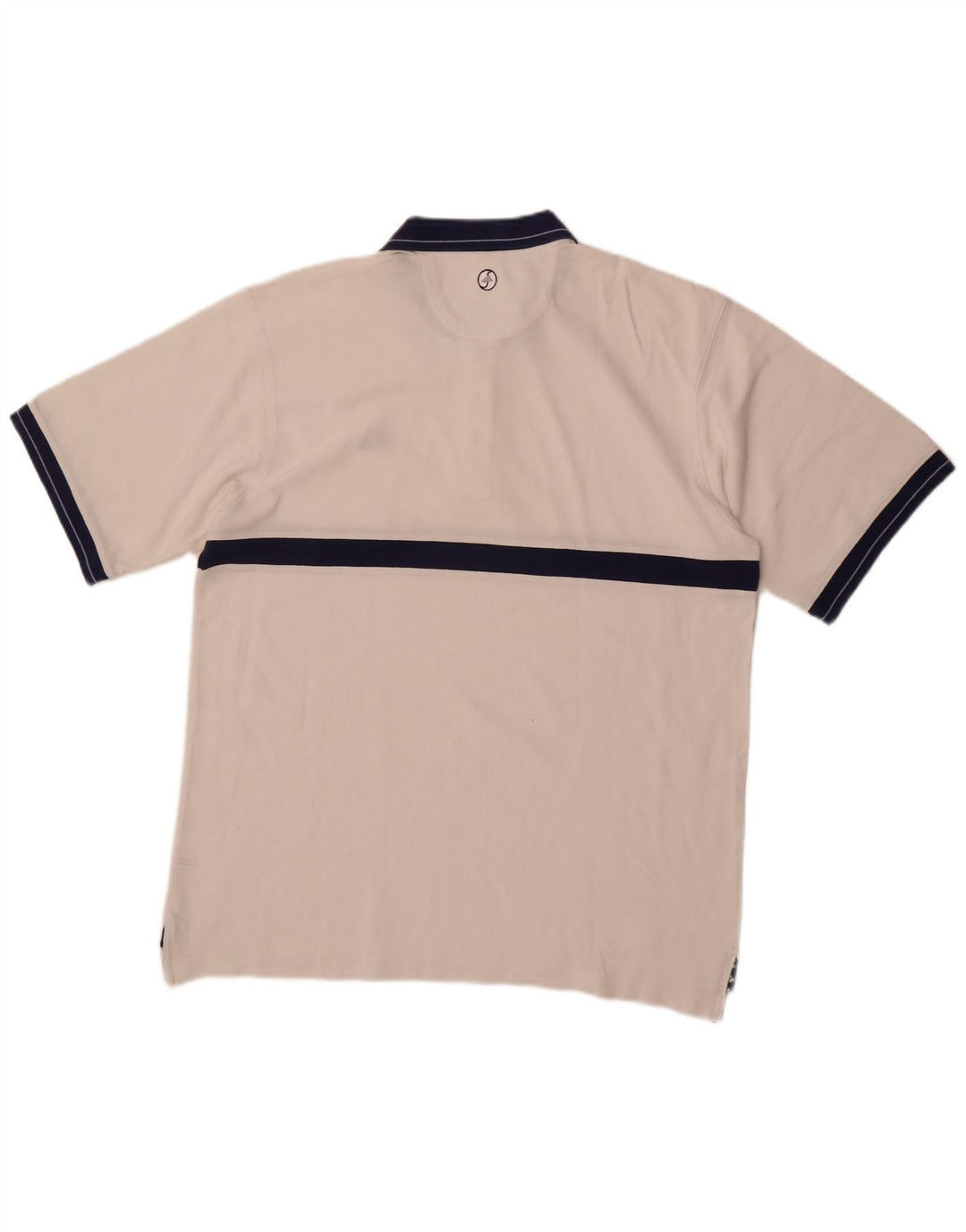 Adidas Mens Polo Shirt UK 40/42 Medium White Colourblock Cotton