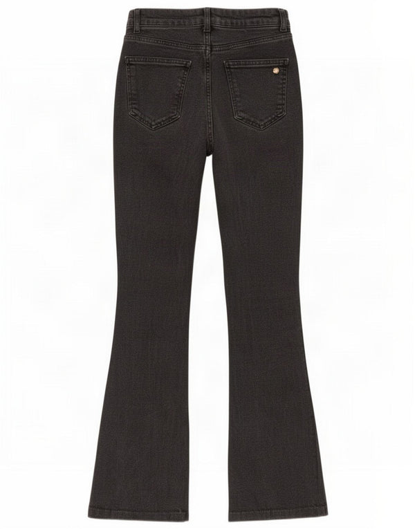 Zara Womens Flared Jeans EU 36 XS W26 L30 Black Cotton