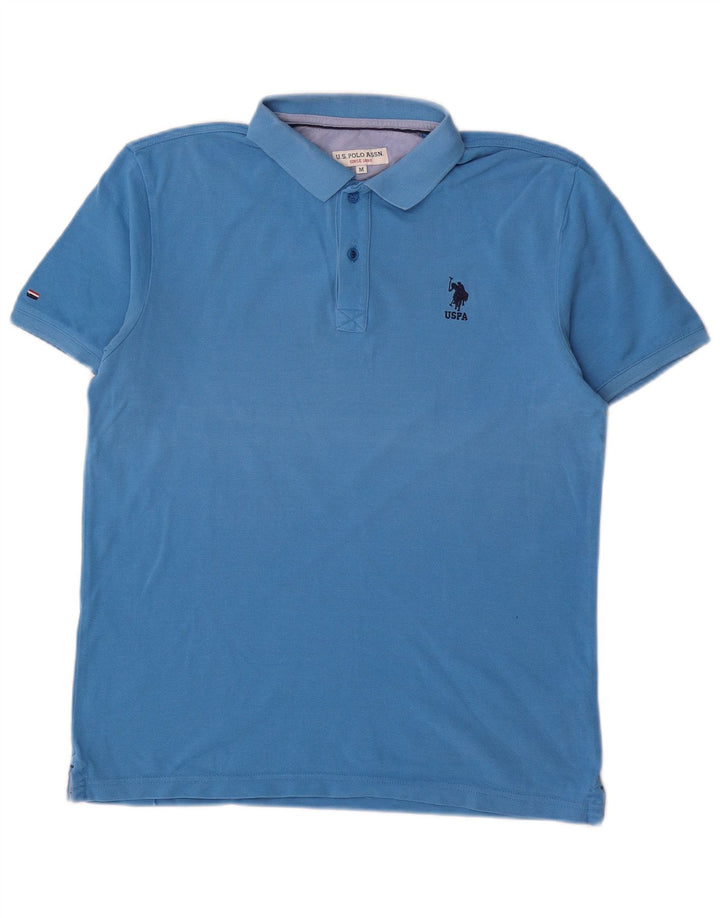 U.S. Polo Assn. Mens Polo Shirt Medium Blue Cotton