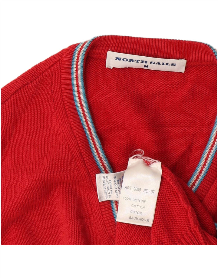 North Sails Mens Vest Tank Top Medium Red Cotton