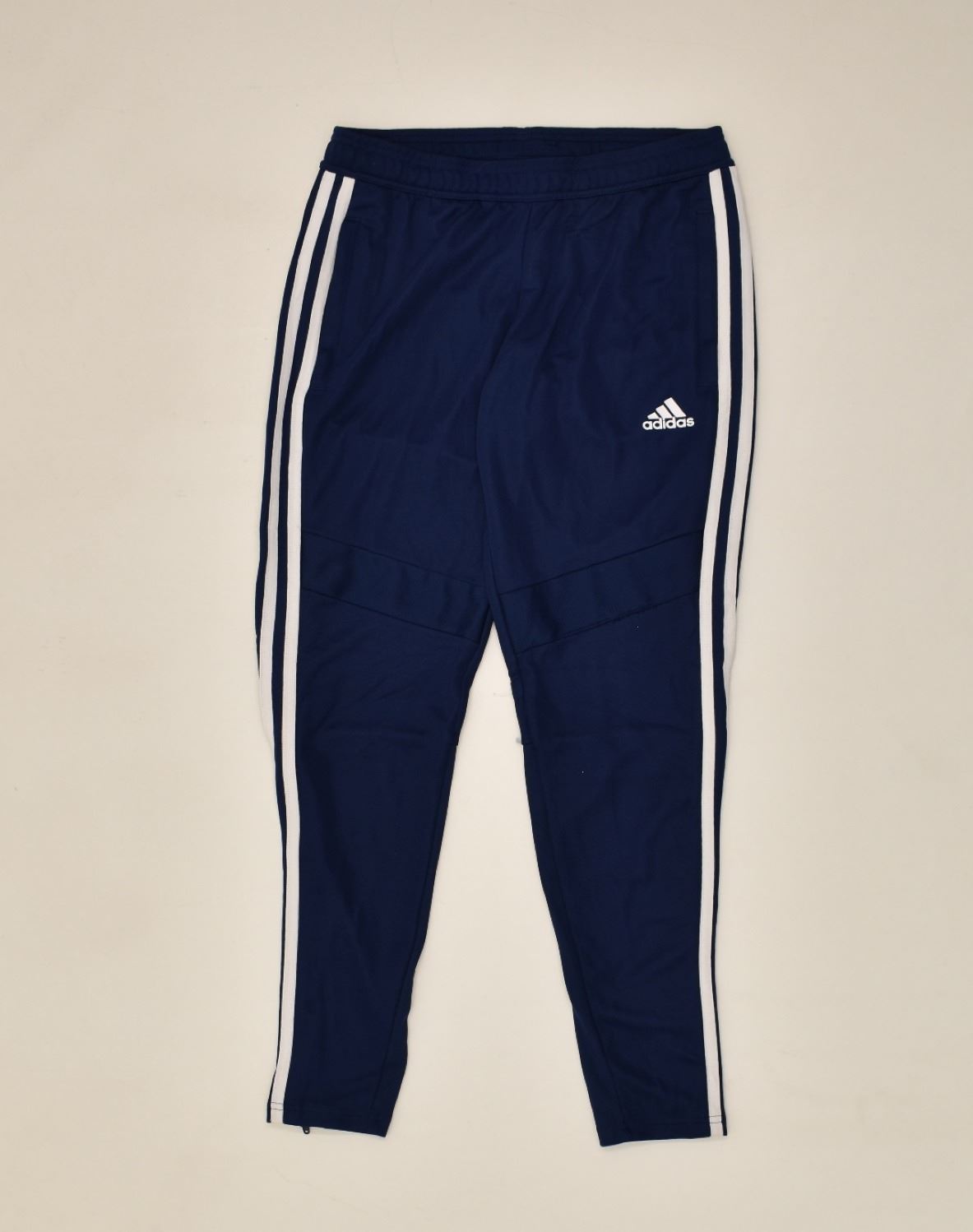 ADIDAS Womens Tracksuit Trousers UK 4-6 XS Navy Blue Polyester