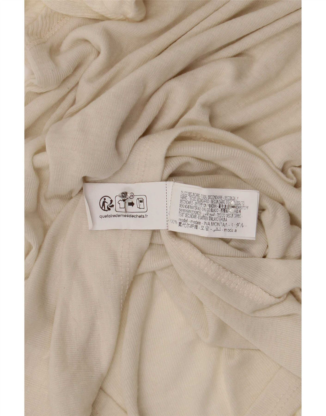 Zara Womens Top Long Sleeve UK 8 Small White Modal