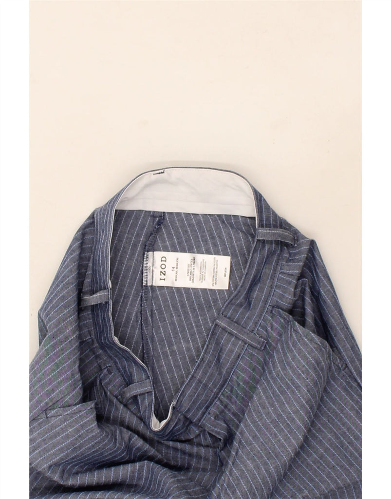 IZOD Girls Straight Suit Trousers 13-14 Years W25 L28 Navy Blue Striped Vintage Izod and Second-Hand Izod from Messina Hembry 