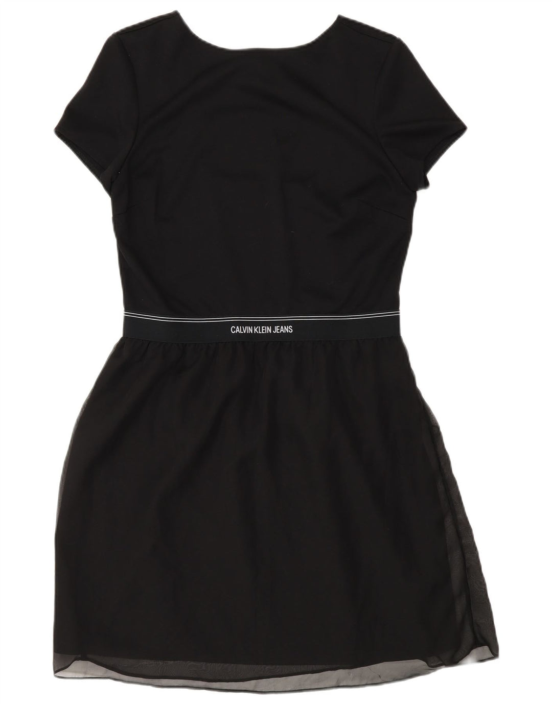 Calvin Klein Womens Sheath Dress UK 12 Medium Black Polyester