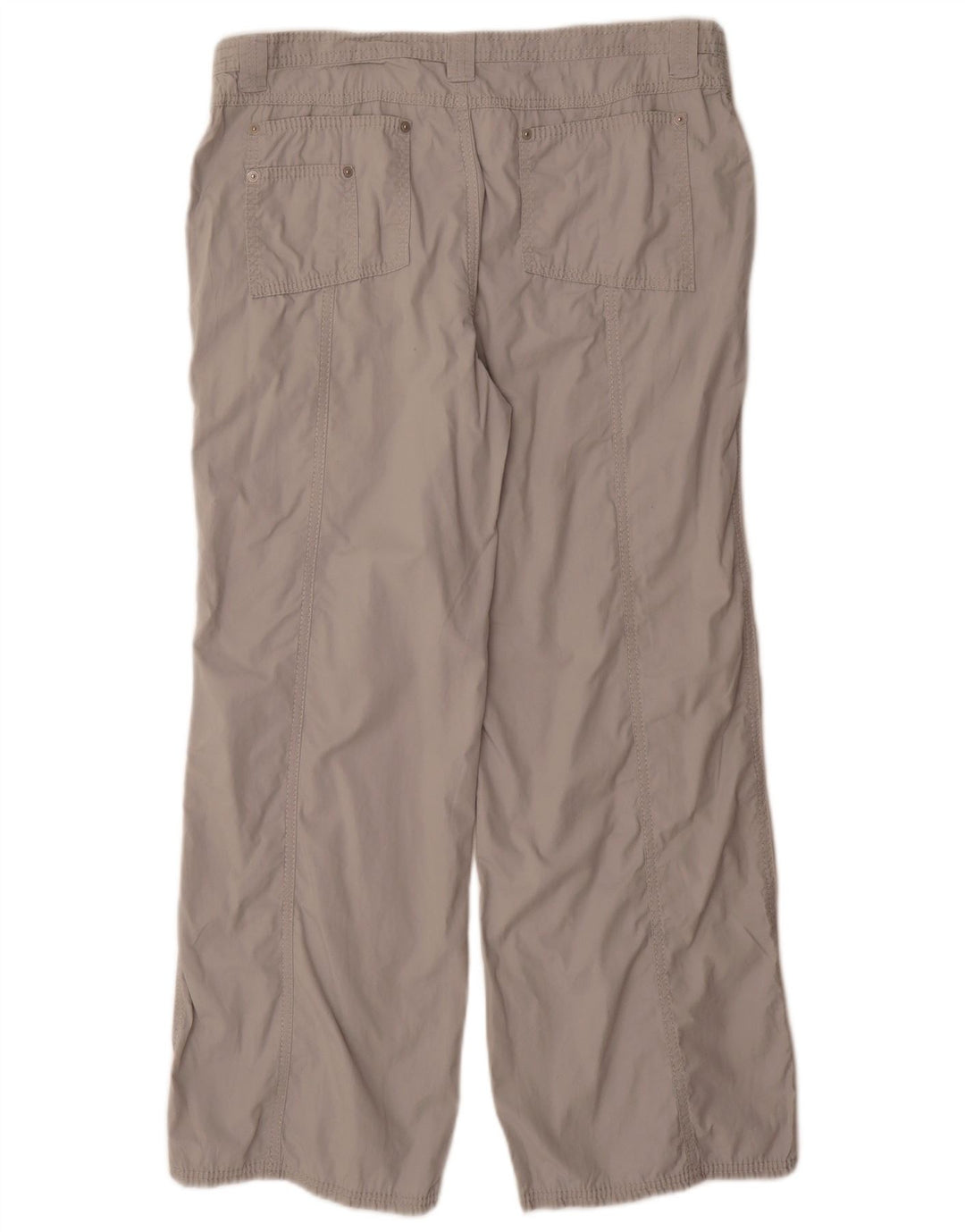 Marks & Spencer Womens Straight Cargo Trousers UK 14 Large W34 L30 Grey