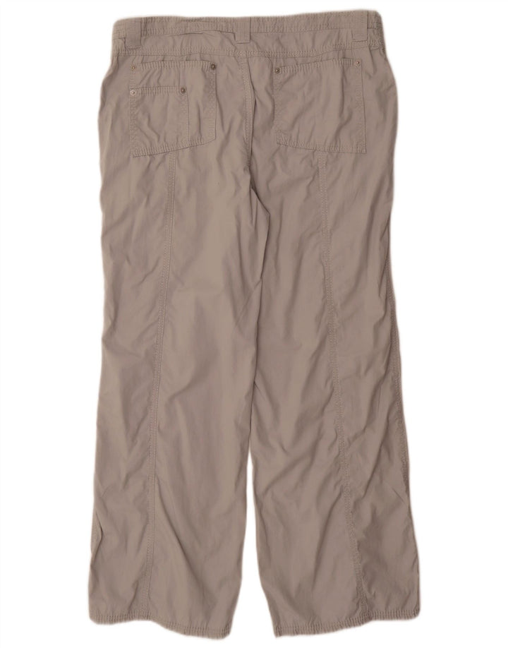 Marks & Spencer Womens Straight Cargo Trousers UK 14 Large W34 L30 Grey