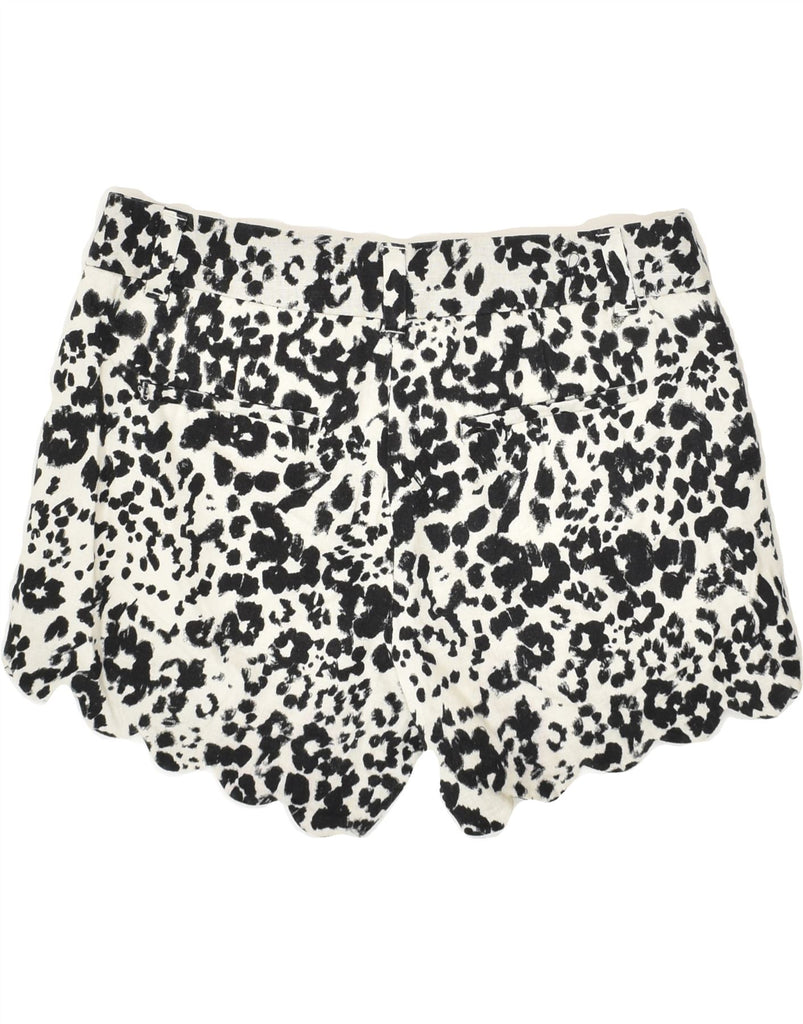 J. CREW Womens Chino Shorts US 0 XS W26 White Animal Print | Vintage J. Crew | Thrift | Second-Hand J. Crew | Used Clothing | Messina Hembry 
