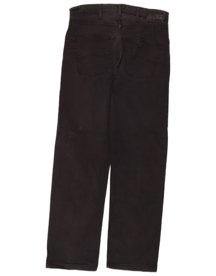 Armani Mens Straight Jeans W32 L31 Black Cotton