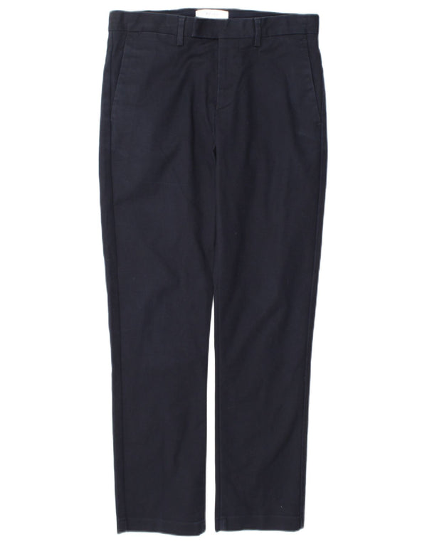 Reiss Womens Slim Chino Trousers W28 L28 Navy Blue Cotton