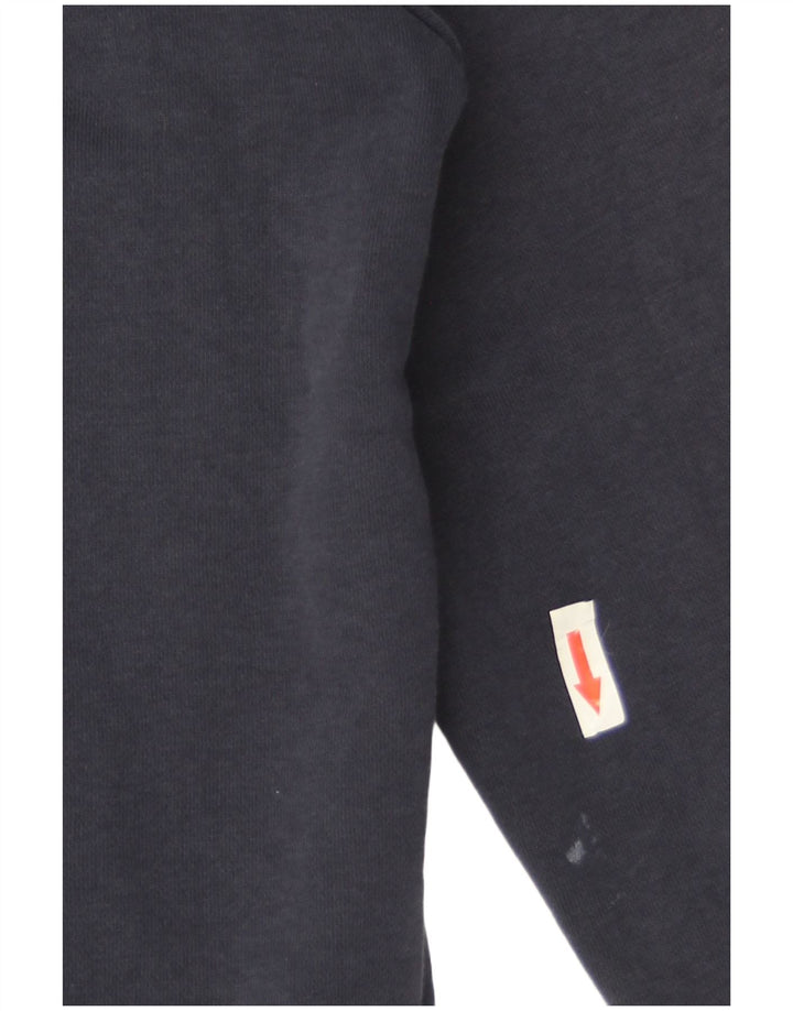Ellesse Mens Zip Hoodie Sweater Medium Navy Blue Striped Cotton