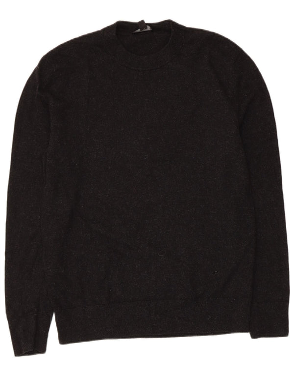 Cos Womens Crew Neck Jumper Sweater UK 10 Small Black Wool