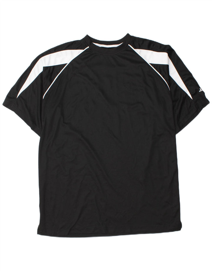 RUSSELL ATHLETIC Mens T-Shirt Top 2XL Black Colourblock Polyester